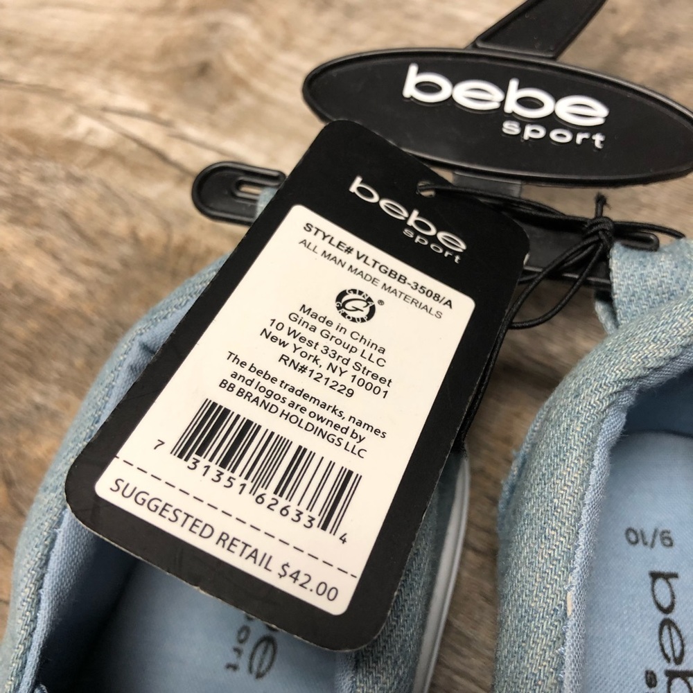 Bebe slip on girls tennis shoes new - Picture 3 of 4